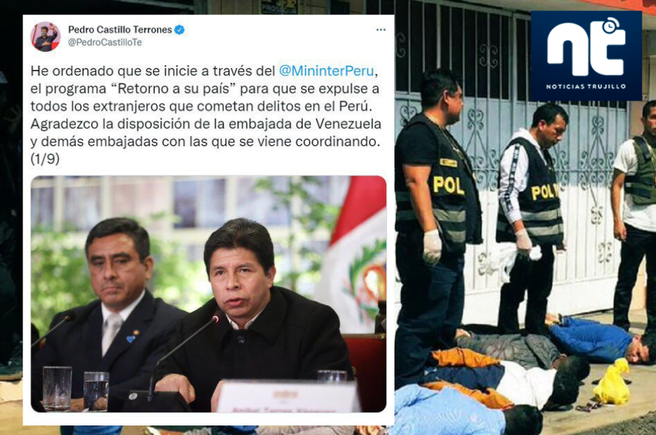 Pedro Castillo afirma que inciarán con la expulsión de delincuentes extranjeros