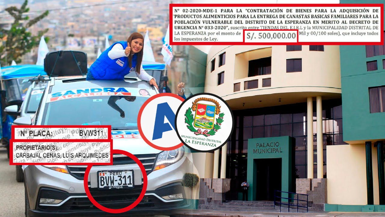 La Esperanza: Sandra Terrones utiliza camioneta de proveedor municipal en campaña política