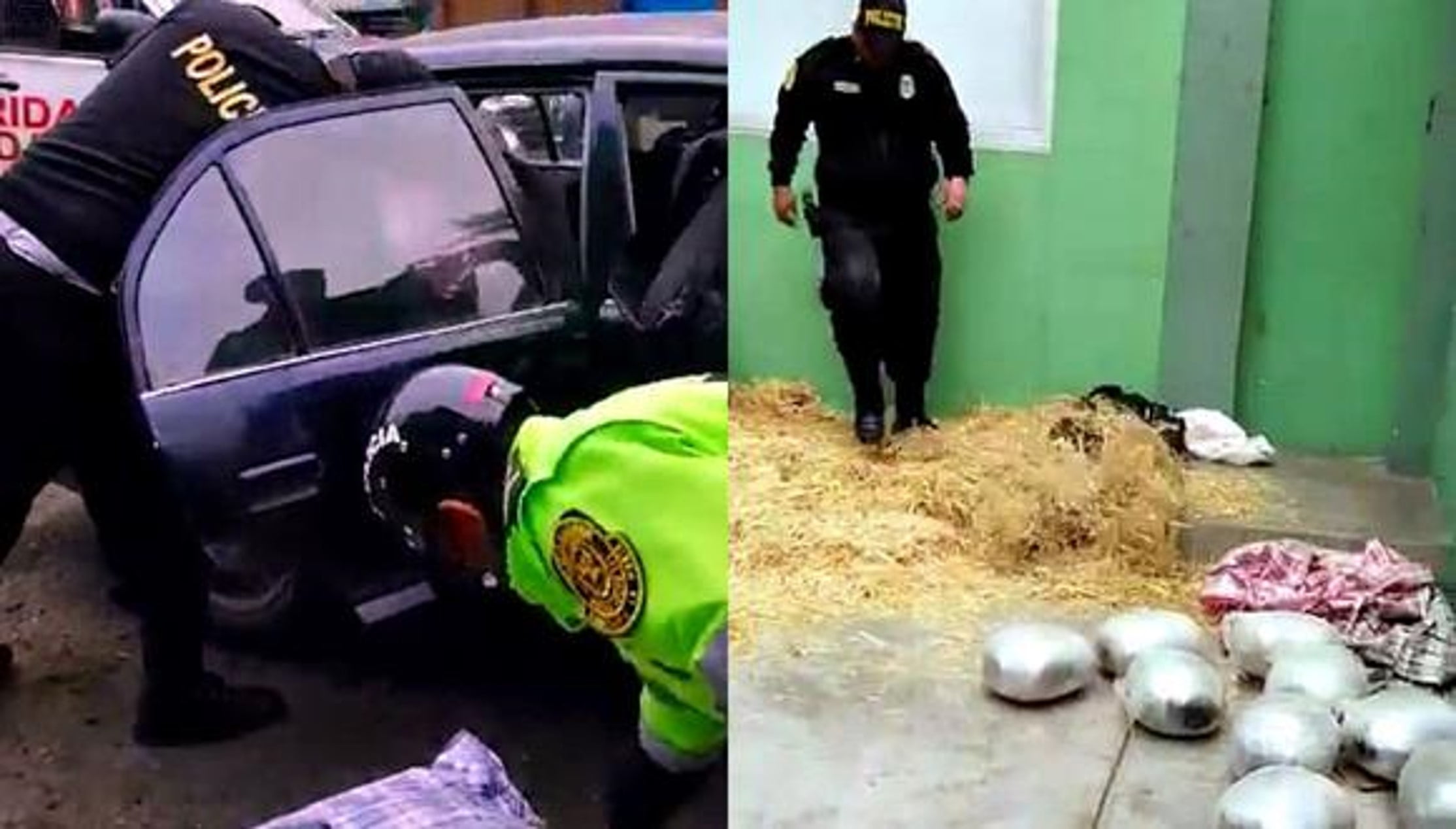 Atrapan a dos hombres con 27 kilos de marihuana en Trujillo