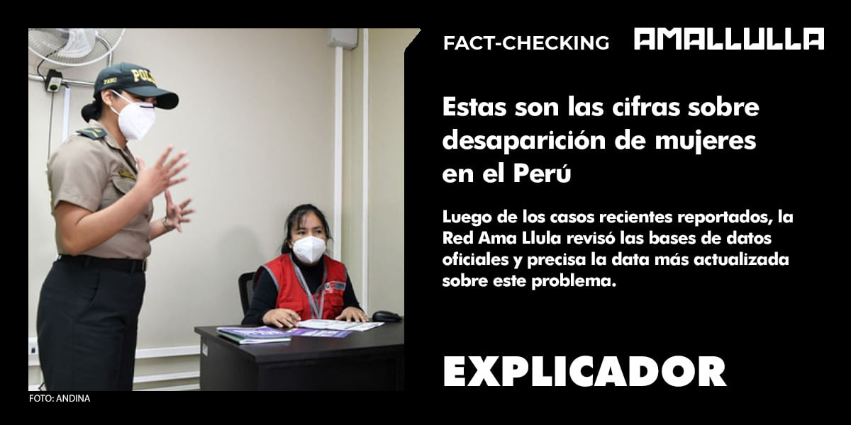 Estas son las cifras sobre desaparición de mujeres en el Perú