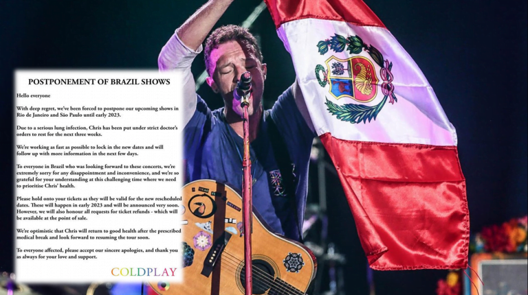 ¿Qué le pasó a Chris Martin para que Coldplay cancele conciertos en Brasil?