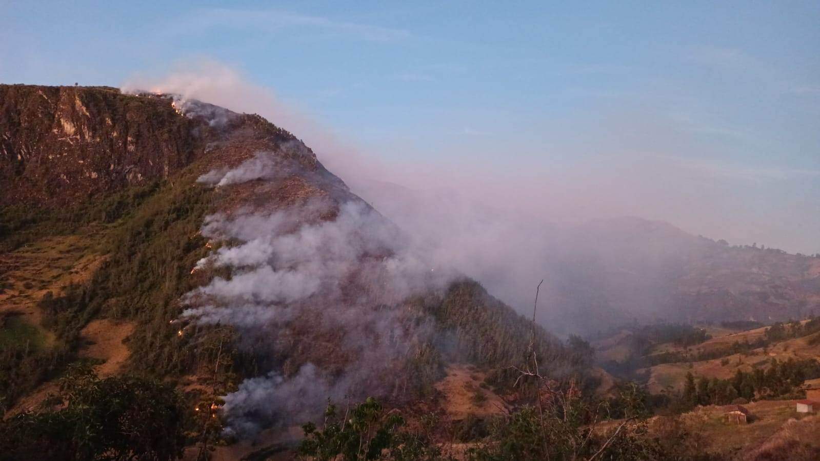 Pobladores piden ayuda para apagar incendio forestal en Julcán
