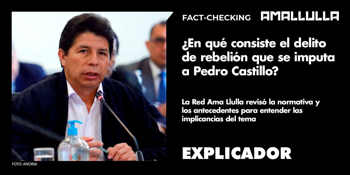 <strong>Explicador: ¿En qué consiste el delito de rebelión que se imputa a Pedro Castillo?</strong>