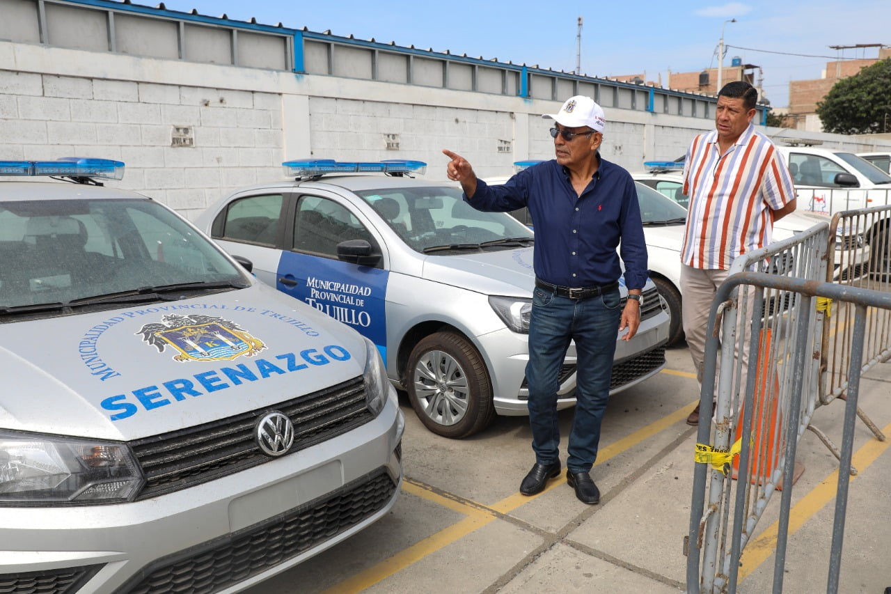 Marcelo se fue sin que patrulleros adquiridos en gestión de Ruíz salgan a las calles de Trujillo