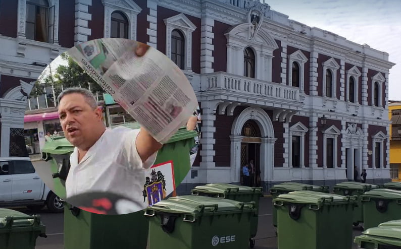 Trujillo: Alcalde Arturo Fernández repartió contenedores ubicados fuera de la MPT