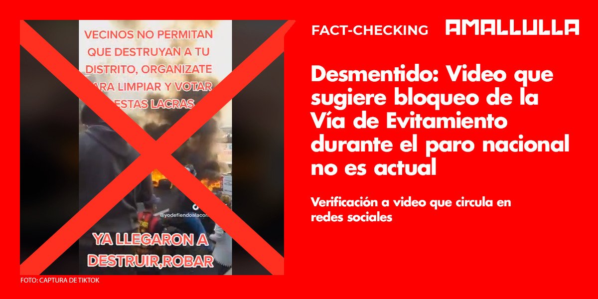 <strong>Desmentido: Video que sugiere bloqueo de la Vía de Evitamiento durante el paro nacional no es actual </strong>