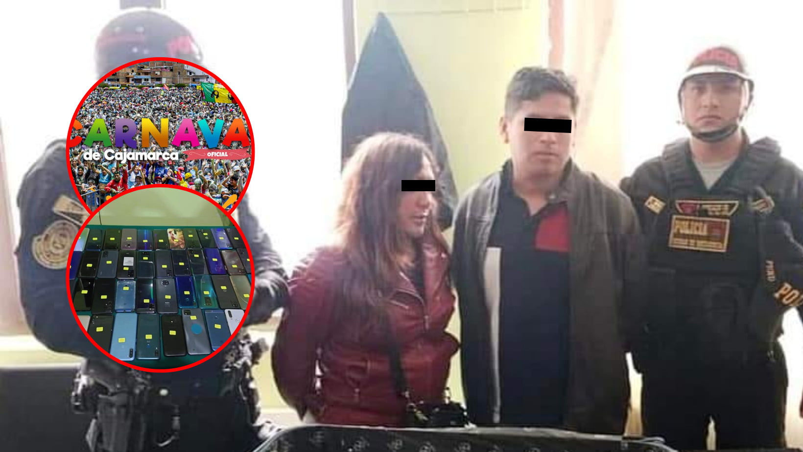 Cajamarca: Detienen a pareja con celulares robados durante el carnaval