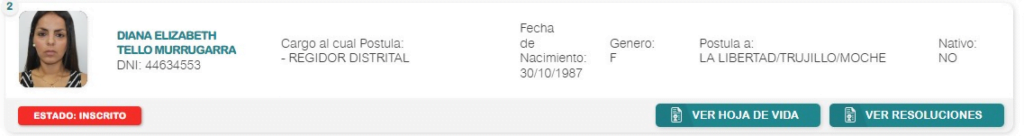Regidora por Moche JNE