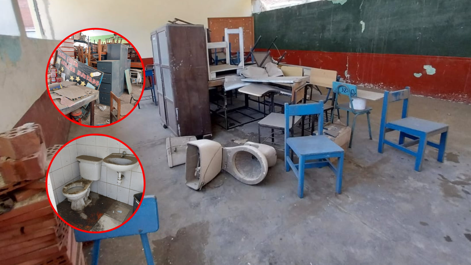 Trujillo: I.E Andrés Belaunde en caótico estado
