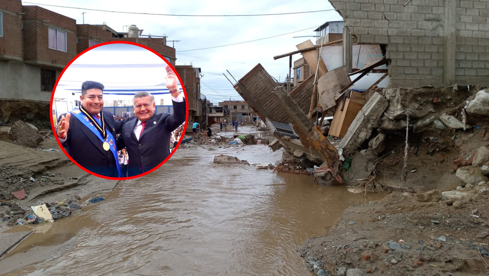 César Acuña y Juan Carranza se salvaron de los huaicos en Trujillo