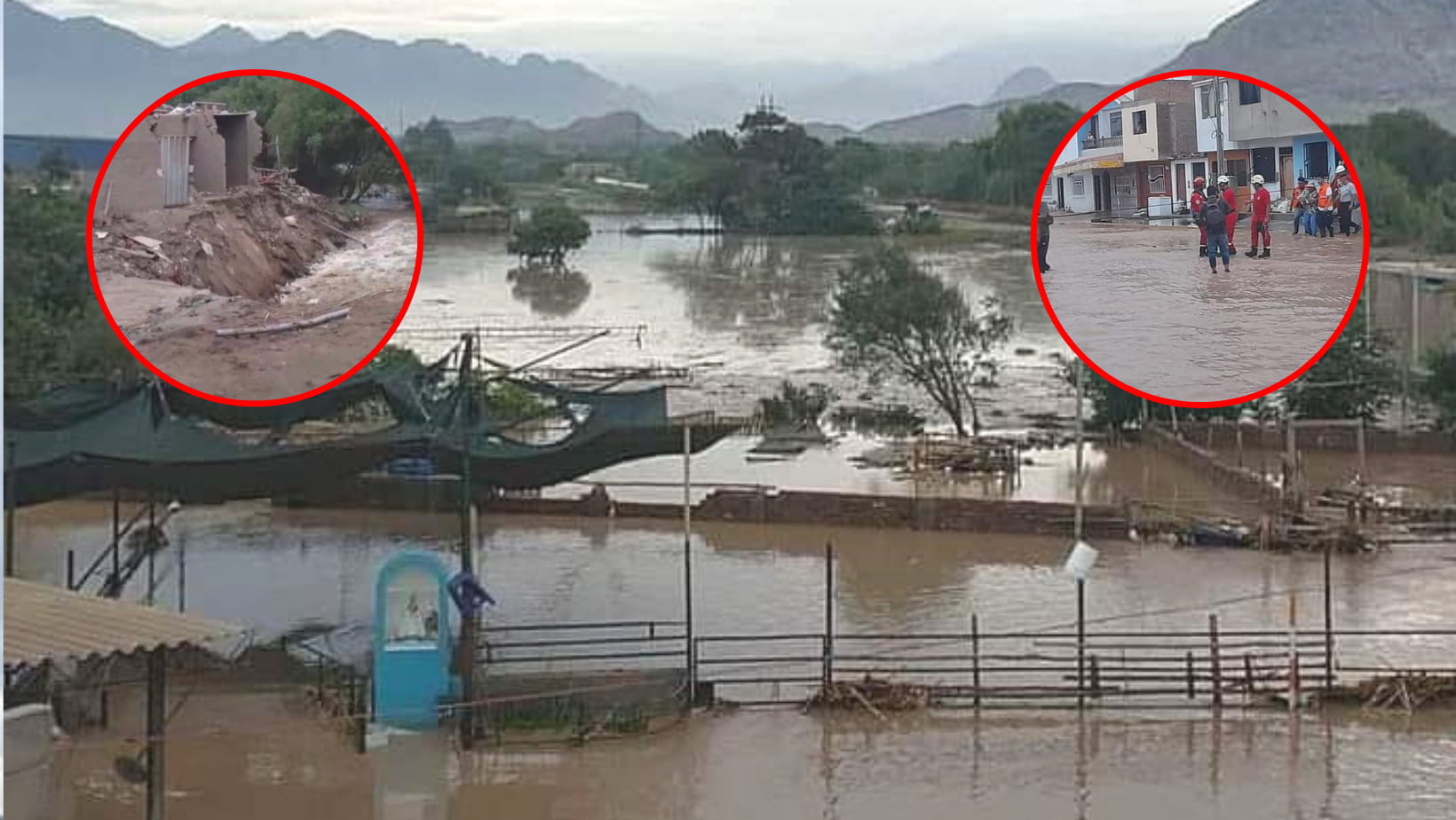 Trujillo: Desborde del río Moche perjudica viviendas, fábricas y chacras