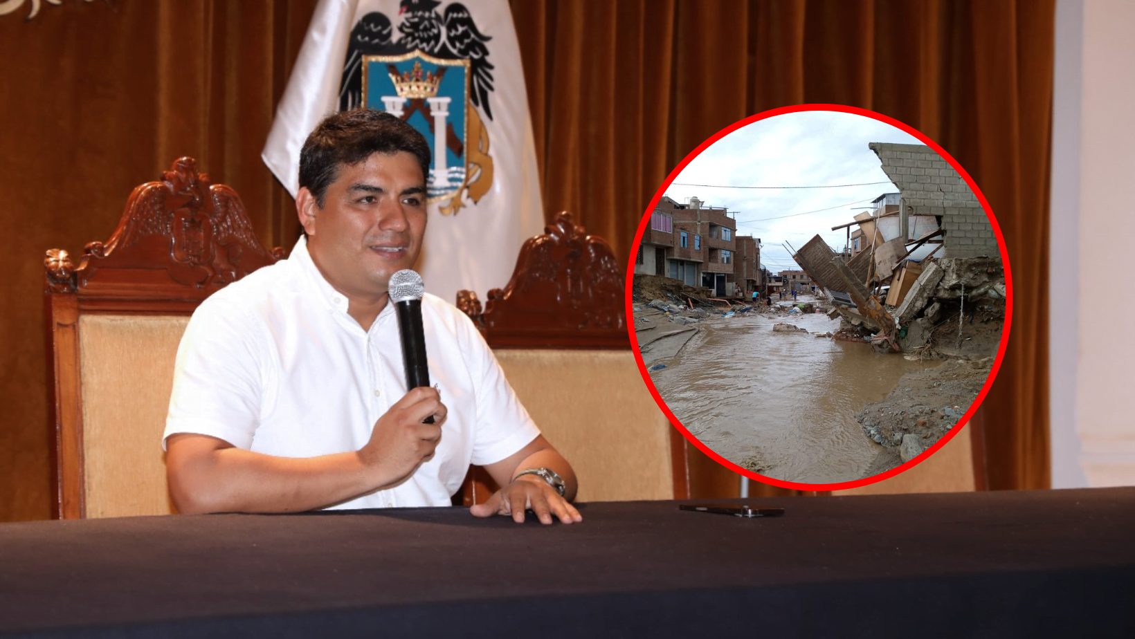 Mario Reyna pide disculpas a la población por no tener capacidad de respuesta frente a lluvias