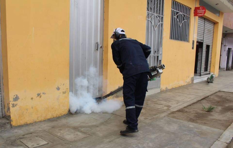 La Libertad: Fumigan viviendas por registro de 40 casos de dengue