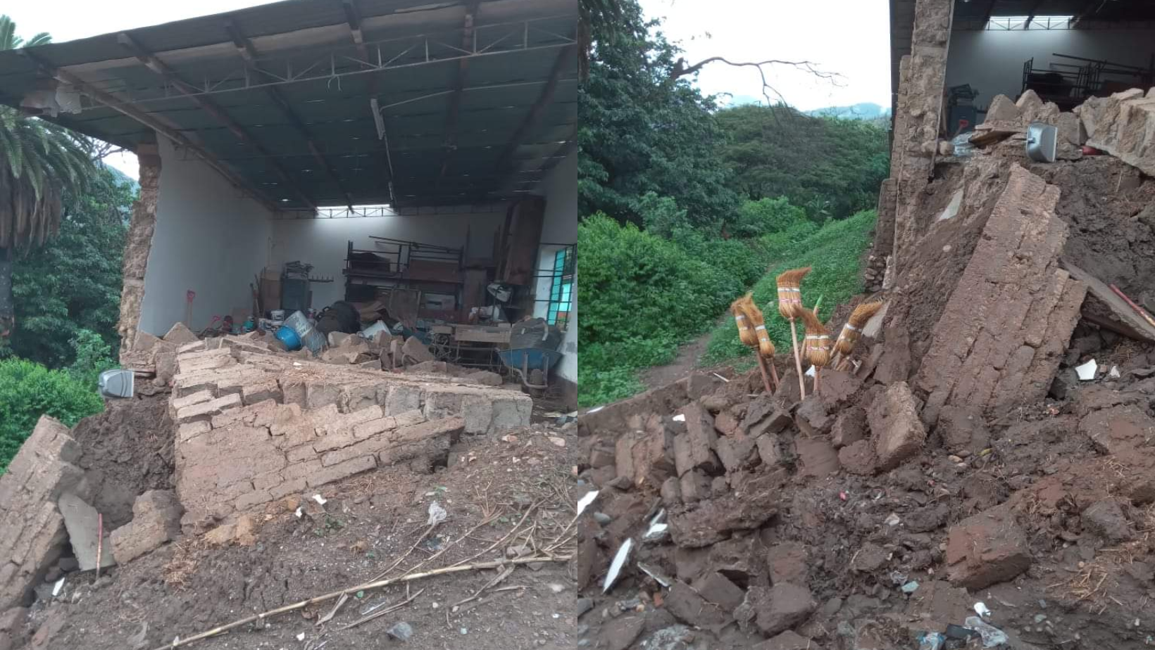 Gran Chimú: Colapsa colegio de Huancay en Marmot tras intensas lluvias