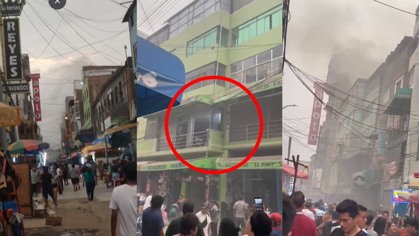 Trujillo: Incendio en el centro comercial Albarracín, cerca al mercado ex-Mayorista