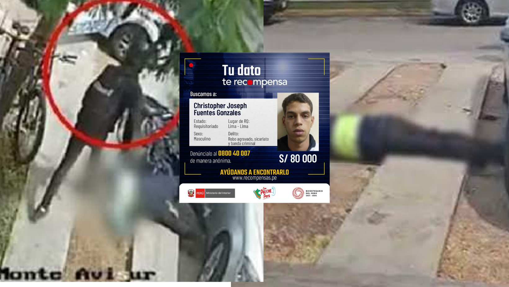 Lima: Piden hasta 130 mil soles por el paradero de sujeto que asesinó a sereno en Surco