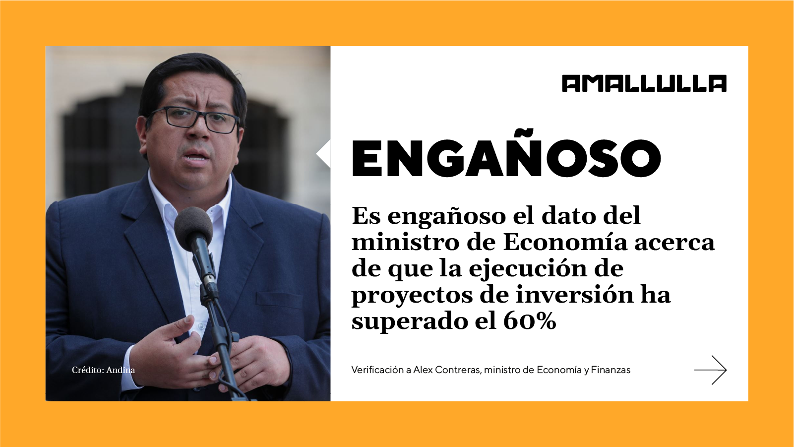 Es engañoso el dato del ministro de Economía acerca de que la ejecución de proyectos de inversión ha superado el 60%