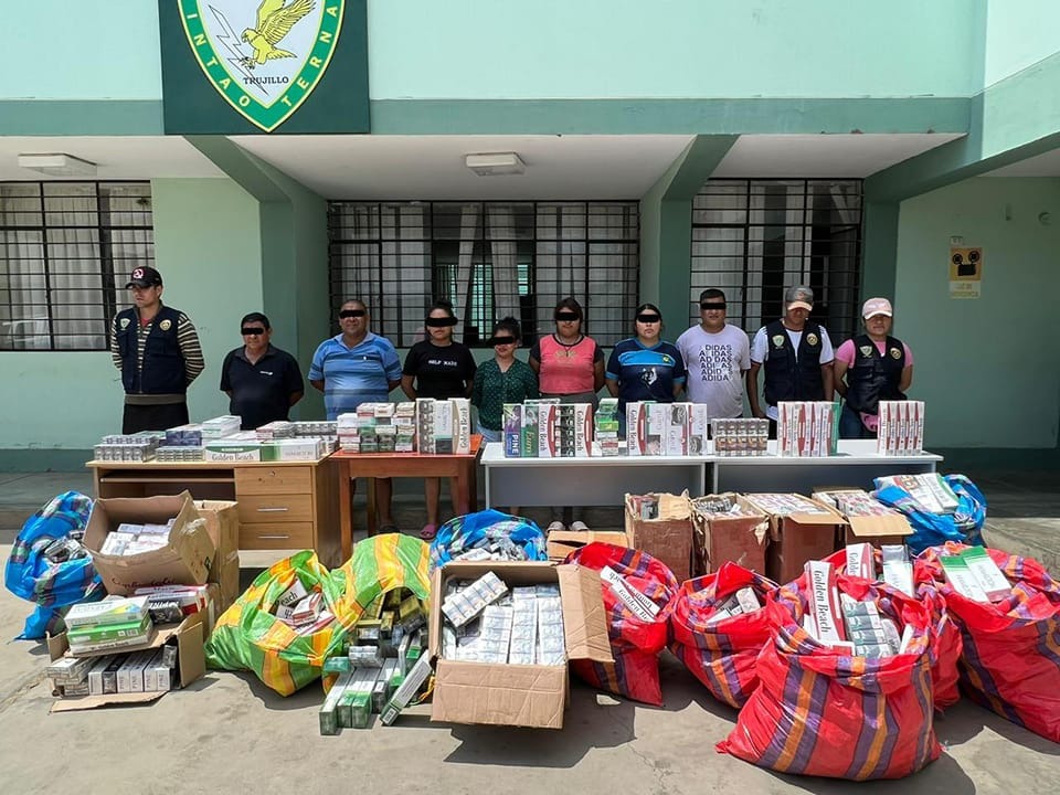 Trujillo: Intervienen a siete a comerciantes por venta de cigarrillos de contrabando