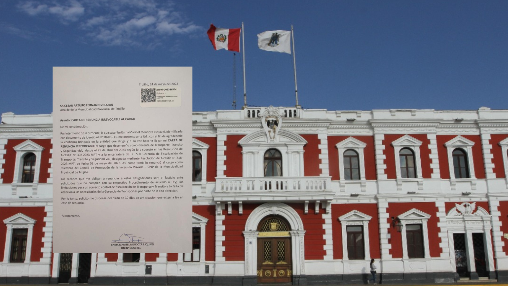 Trujillo: renuncia gerenta de Fiscalización de Transporte a la gestión de Arturo Fernández