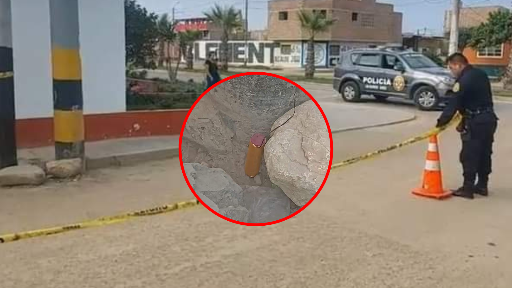 Víctor Larco: delincuentes dejan artefacto explosivo en local