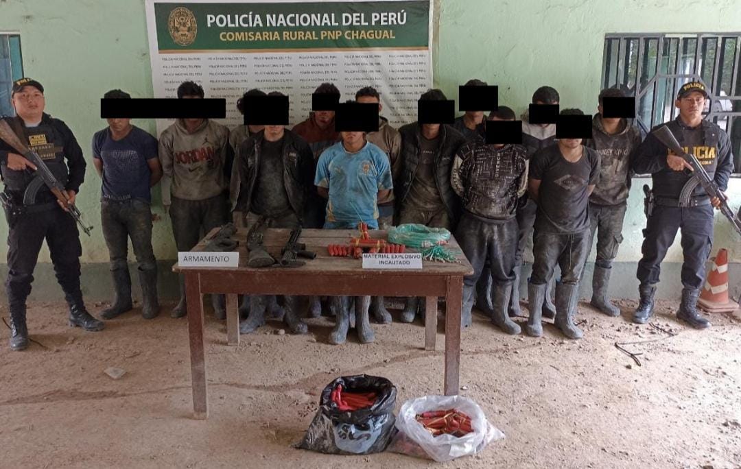 Dictan prisión preventiva contra 13 sujetos acusados de secuestrar a 23 personas en socavón de mina en Pataz