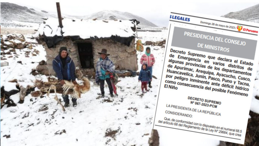 Cusco es declarada en emergencia por dos meses a causa de las lluvias y heladas
