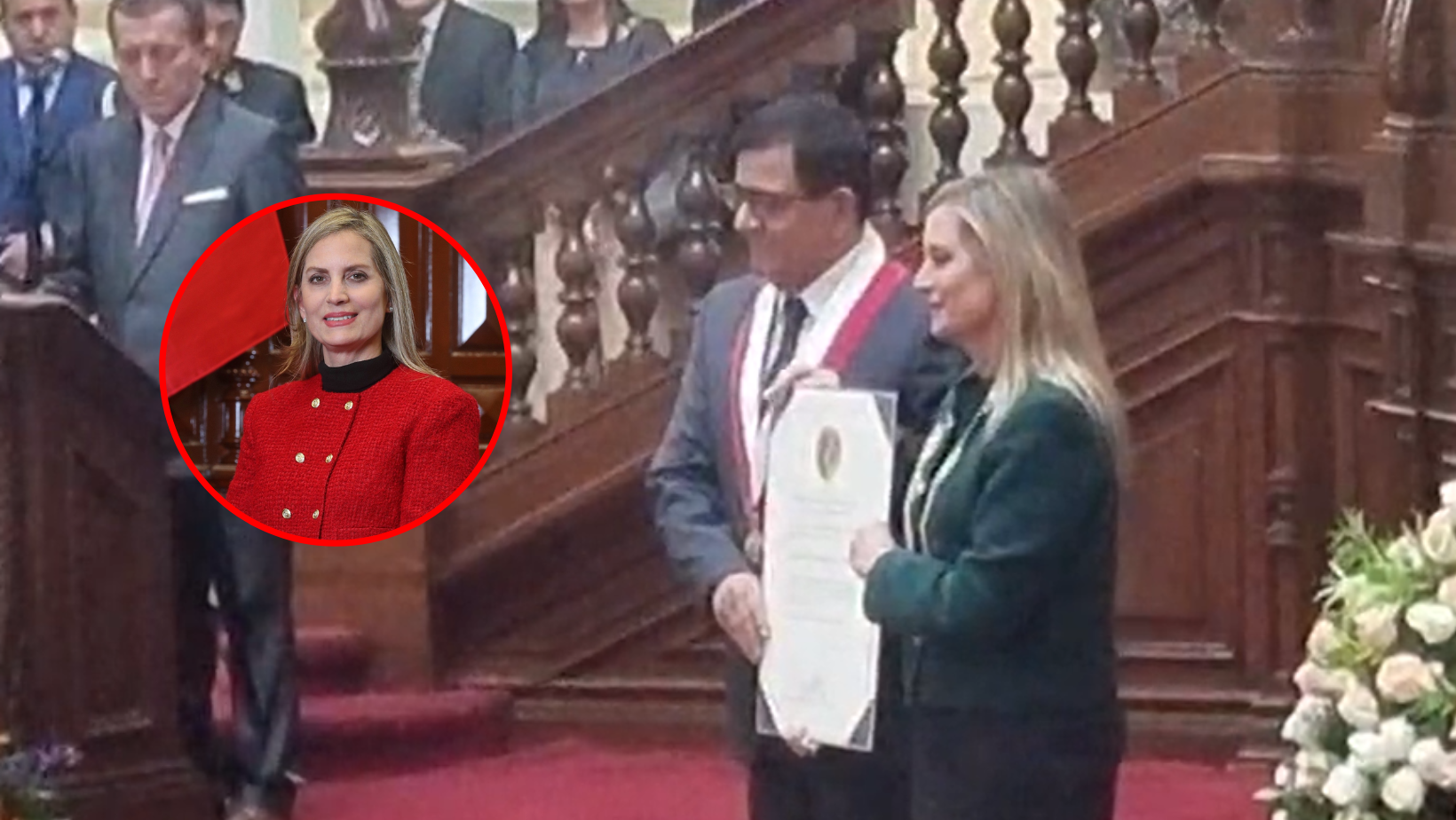 Congreso: María del Carmen Alva es condecorada por su desempeño como presidenta del legislativo
