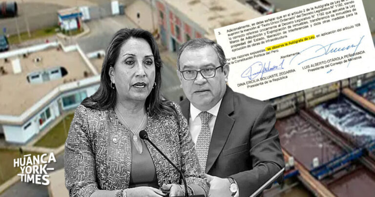 Gobierno observa ley que autoriza expropiar terrenos para planta de aguas residuales de Huancayo