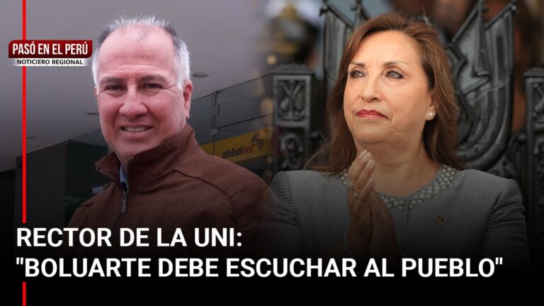 Pasó en el Perú | Rector de la UNI recomienda a Dina Boluarte escuchar al pueblo que pide su renuncia