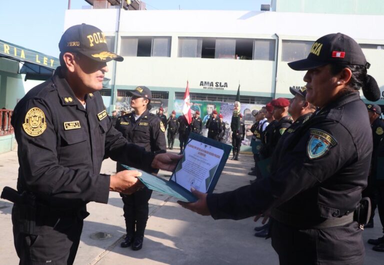 Trujillo: Condecoran a 54 agentes policiales por desarticular bandas criminales