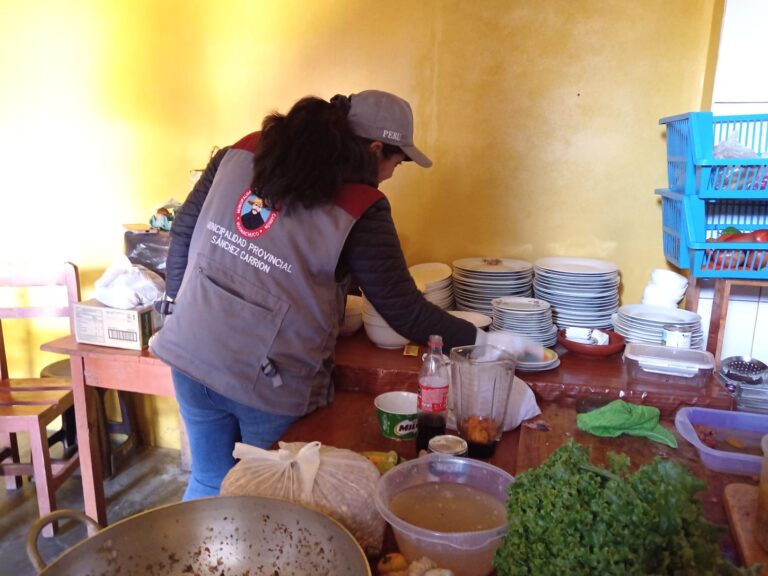 Detectan condiciones insalubres en puestos de comida del mercado municipal de Huamachuco
