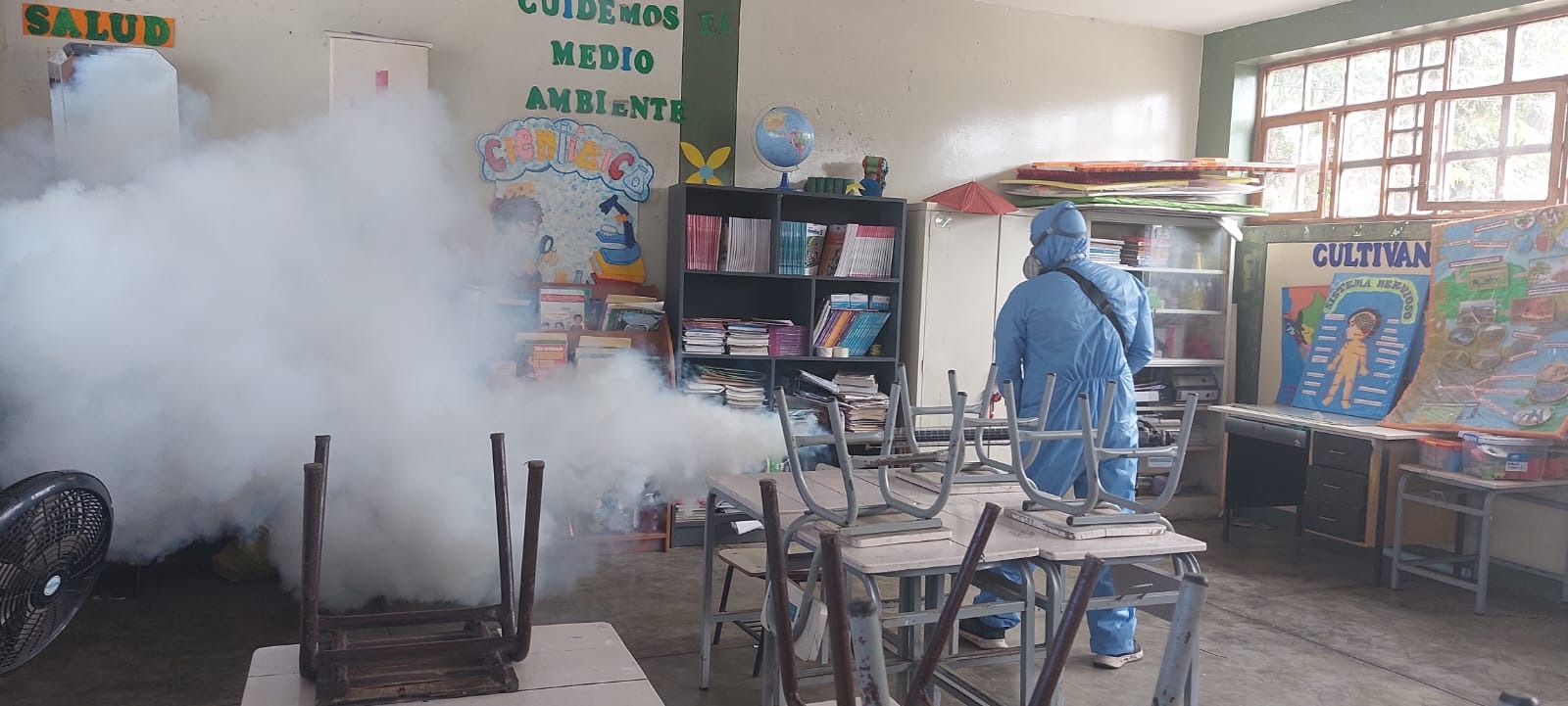 Laredo: fumigan viviendas, colegios y establecimientos de Salud para evitar propagación del dengue