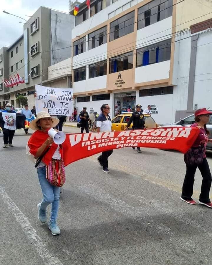 Piura: Diversos colectivos se movilizaron pacíficamente en respaldo a la protesta nacional