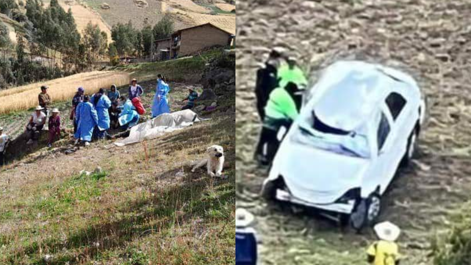Tragedia en La Libertad: Un muerto y un herido tras caída de un auto al abismo en la ruta Agallpampa - Julcán
