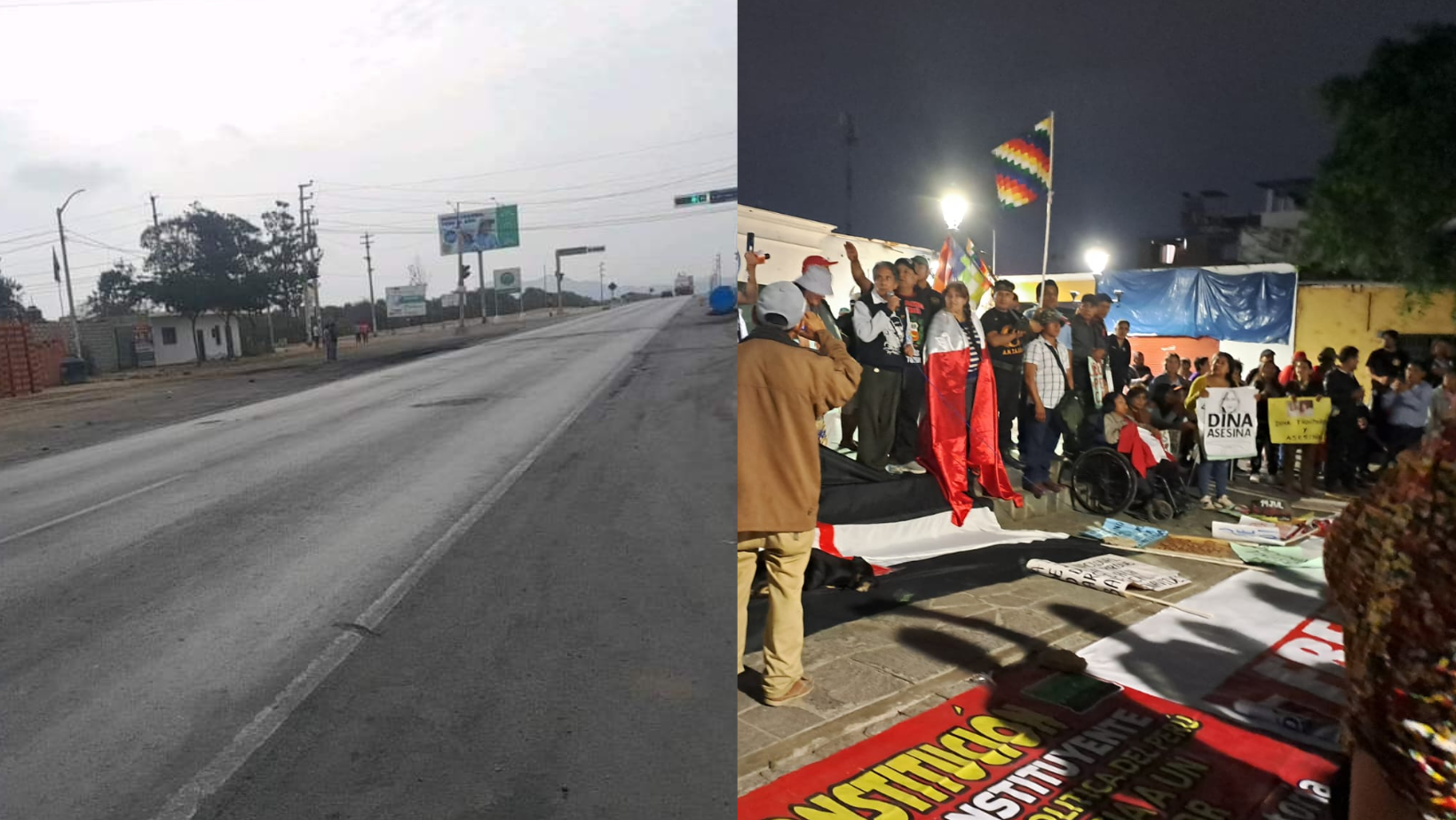 La Libertad: Provincia de Trujillo y Virú continúan sin bloqueos de vías, solo manifestaciones pacíficas