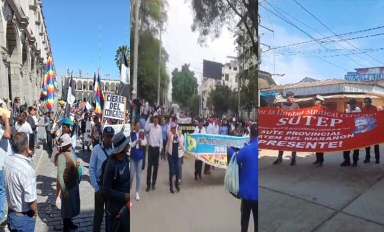#19Julio: Se inicia las marchas en regiones e intentan quemar Prefectura de Huancavelica