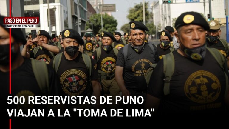 Pasó en el Perú | Puno: Prevén viaje de 500 reservistas para la Tercera Toma de Lima