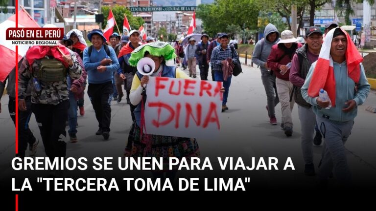 Pasó en el Perú | Gremios de Cusco se alistan para participar en la «Tercera Toma de Lima»