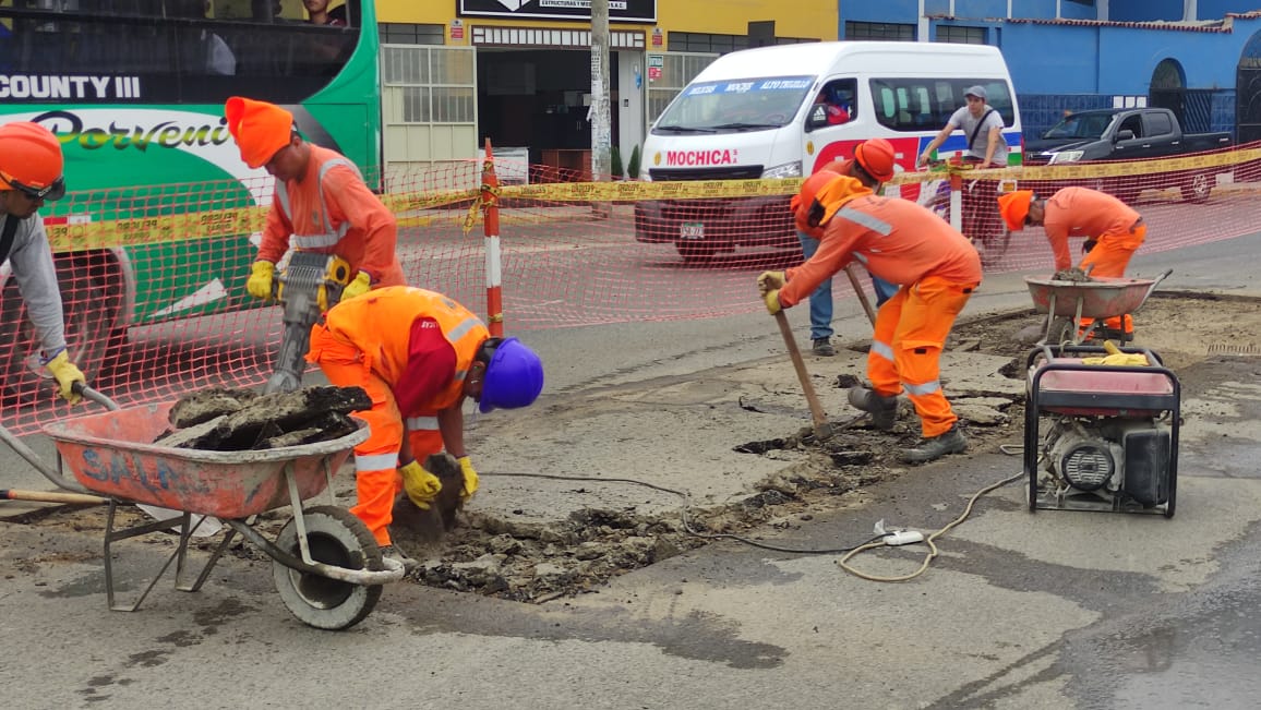 MPT inicia el parchado de pistas en la ciudad de Trujillo
