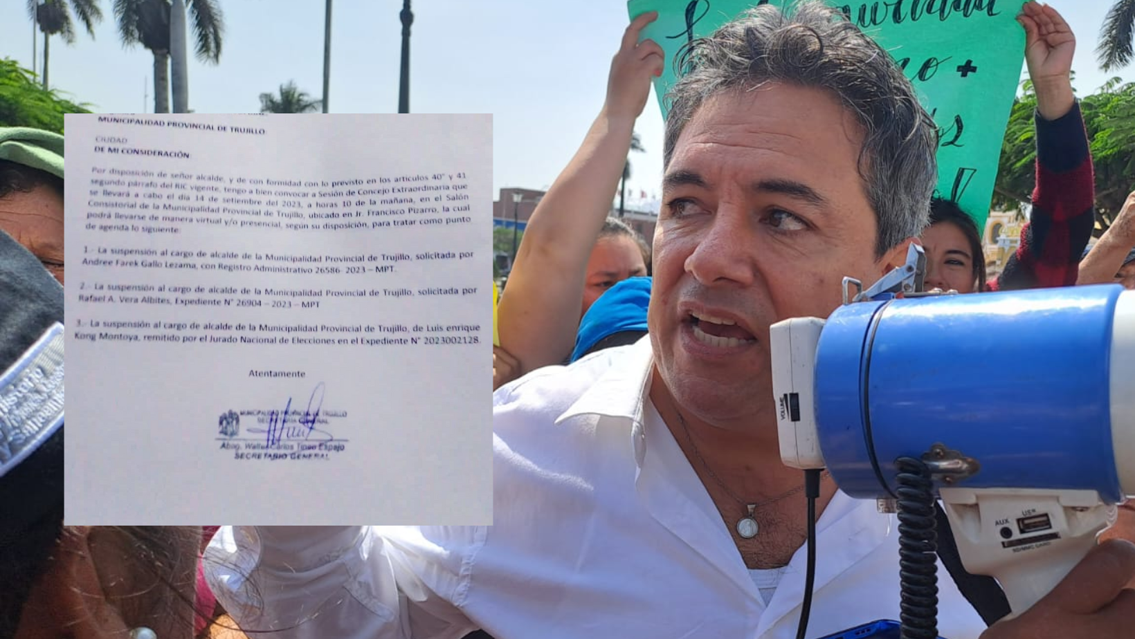 La Libertad: Aplazan sesión de concejo para suspensión del alcalde de Trujillo, Arturo Fernández