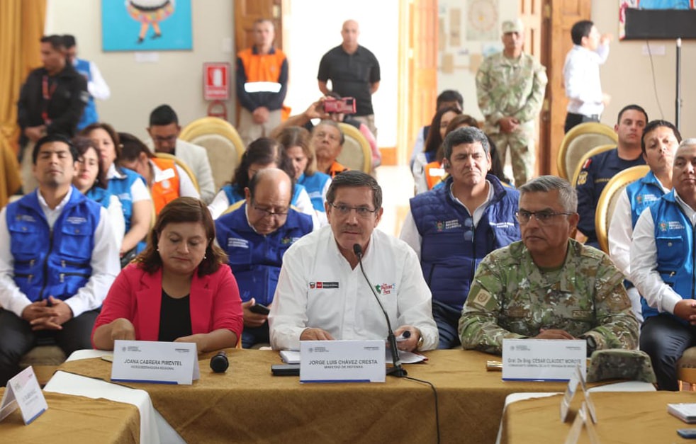 La Libertad: ministro de Defensa pedirá acelerar trabajos en puntos críticos