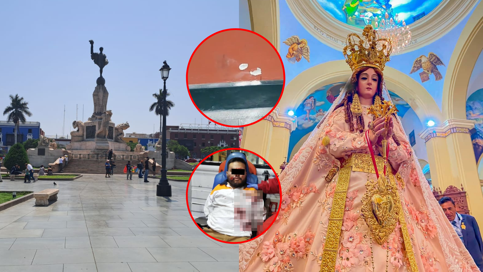 Trujillo: Balacera en plaza de Armas durante visita de la Virgen de la Puerta de Otuzco