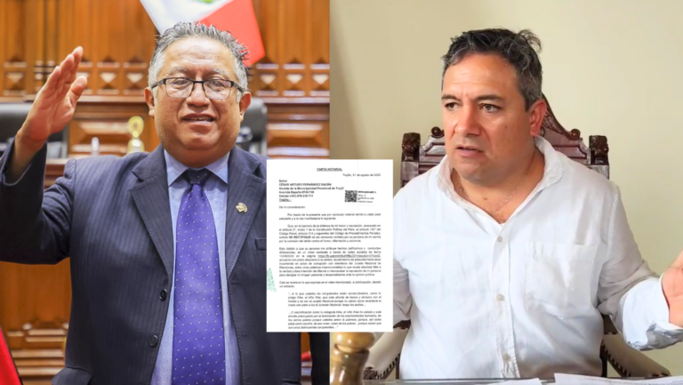 Congresista Enrique Alva envía carta notarial al alcalde de Trujillo, Arturo Fernández por presunta difamación