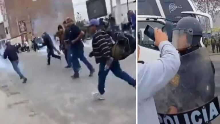 Policía reprime movilización de pescadores artesanales que exigen mesa de diálogo con Repsol