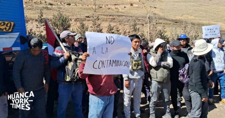 Tarma: Comunidades protestan contra empresa de cemento Unacem por contaminación del aire