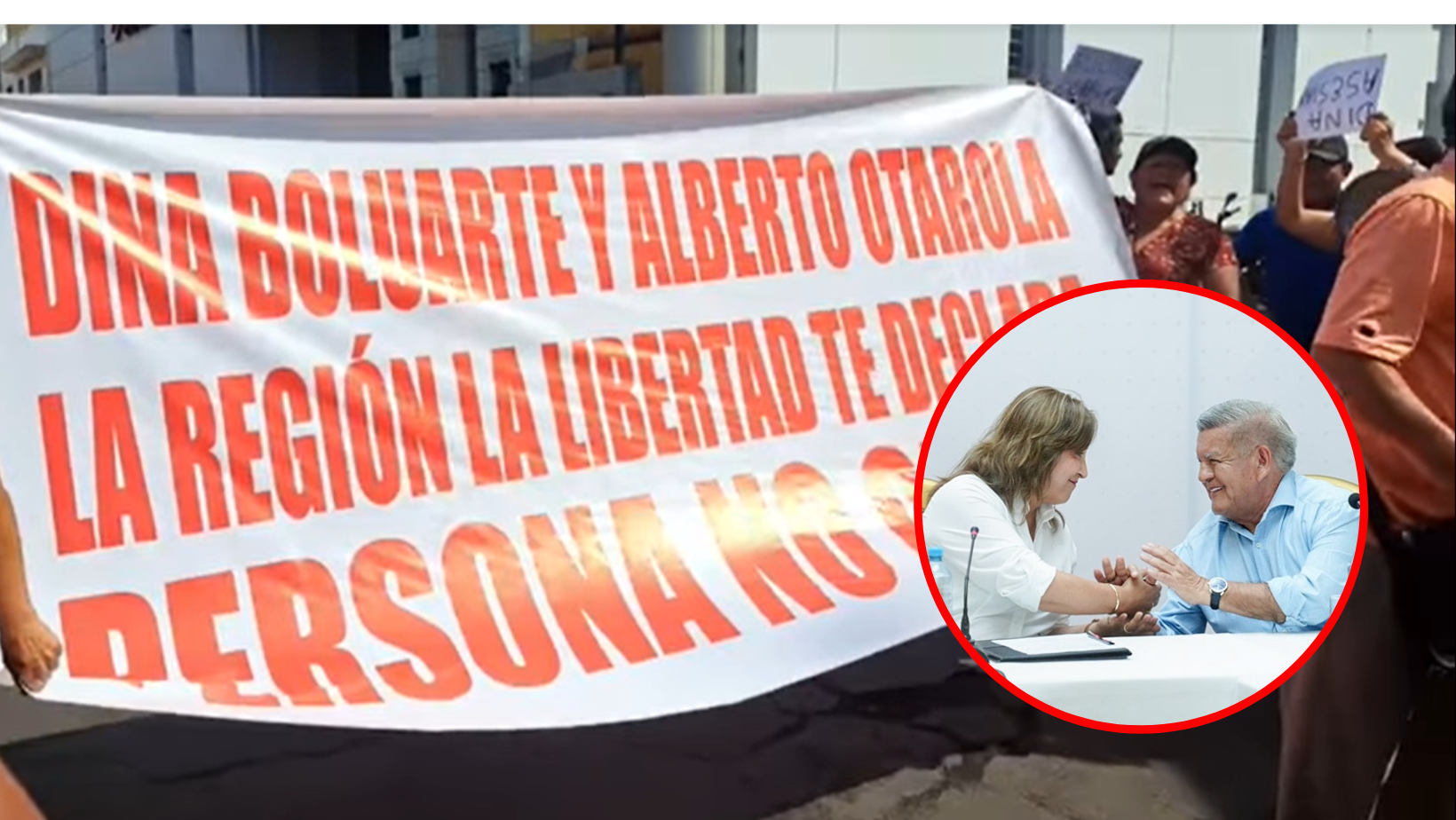 Trujillanos rechazan la presencia de la presidenta Dina Boluarte