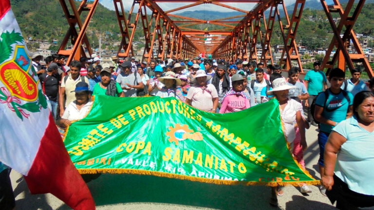 Productores agropecuarios del VRAEM evalúan paro de 48 horas y marcha a Lima