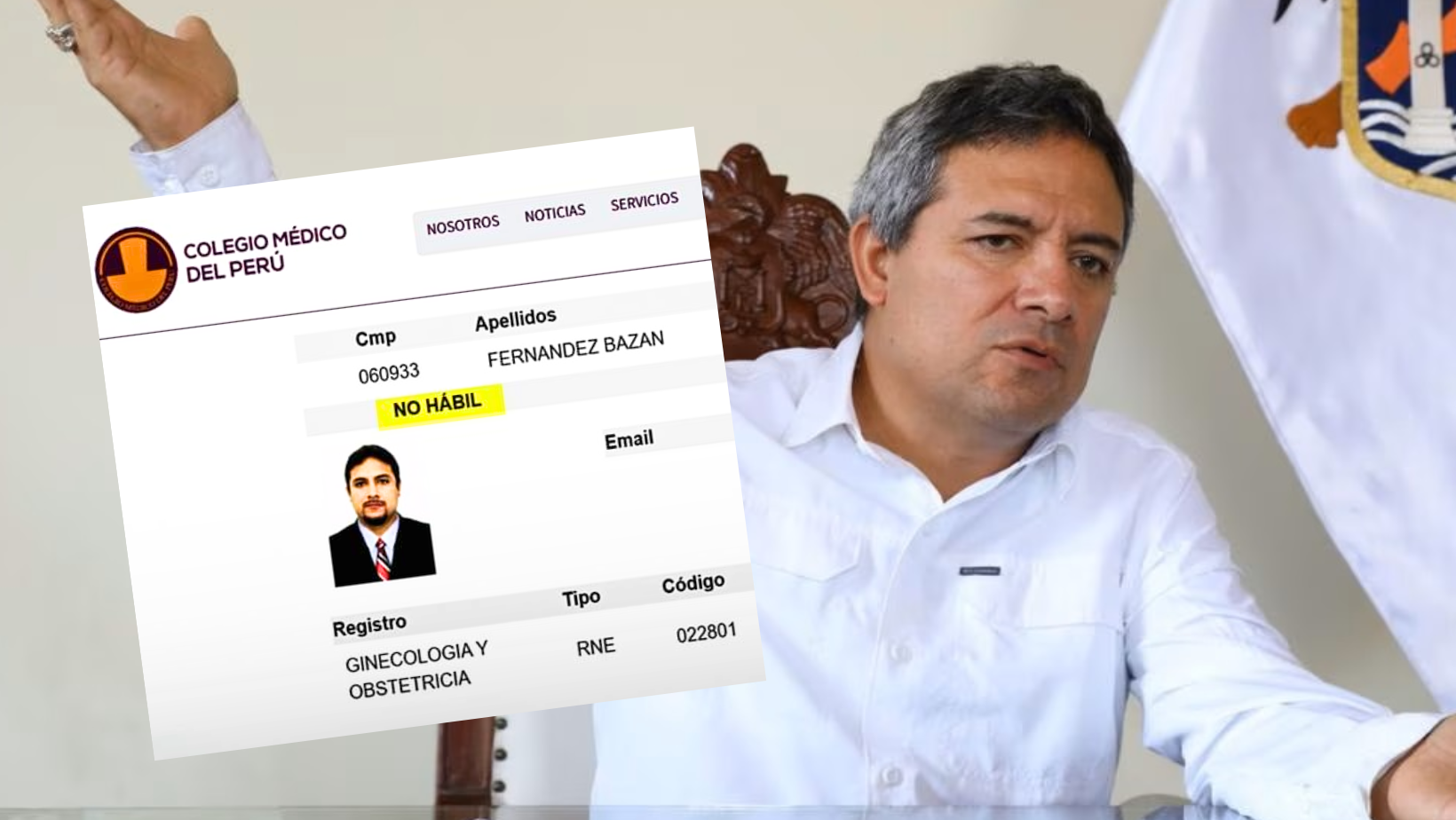 Trujillo: Alcalde Arturo Fernández figura como inhabilitado en el Colegio Médico