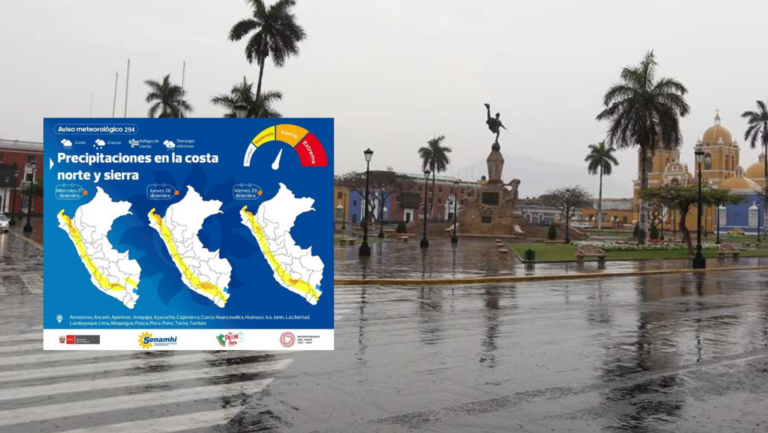 La Libertad: Pronóstico de lluvias del 27 al 29 de diciembre, según el SENAMHI
