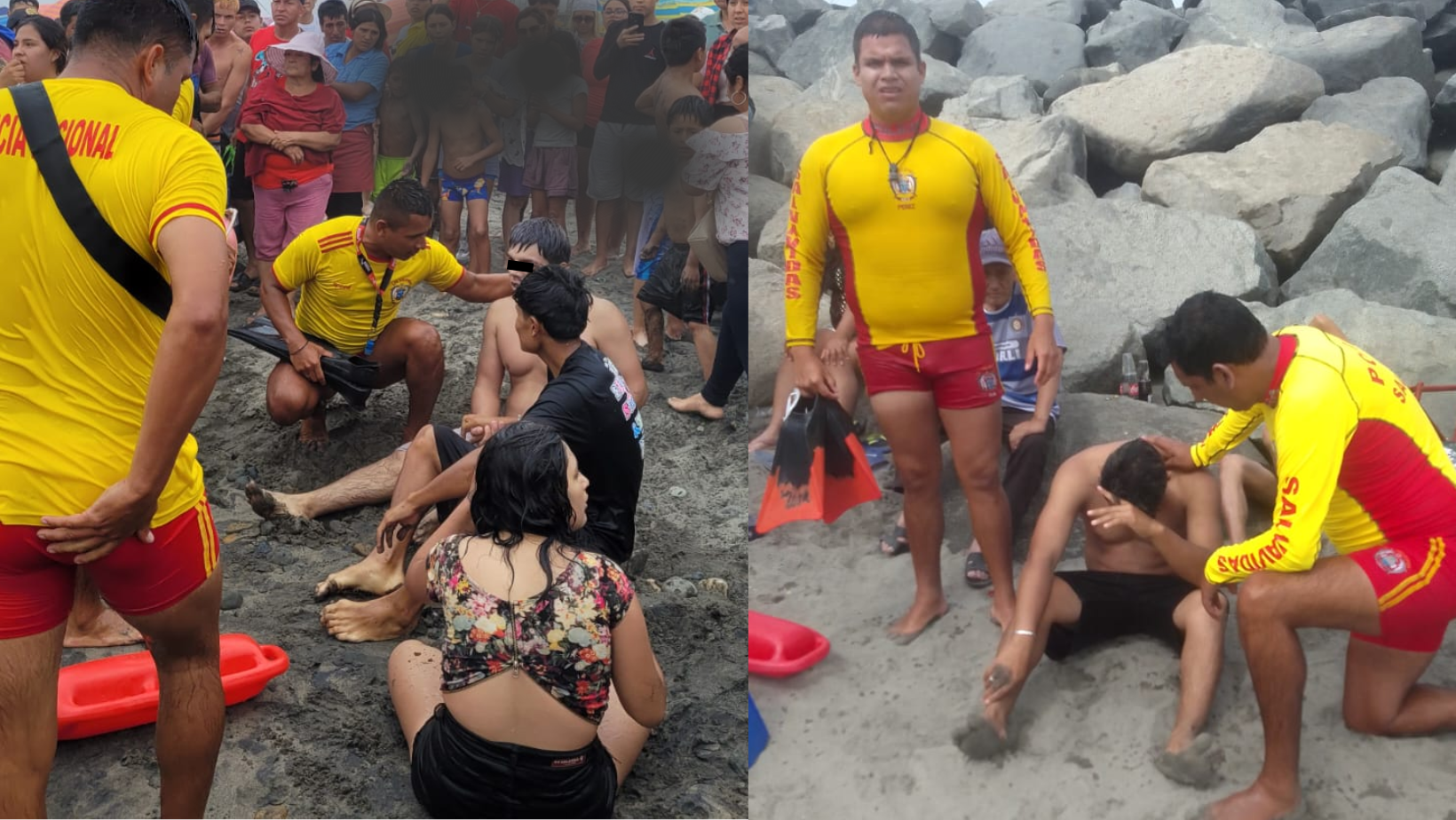 Trujillo: Rescatan a cuatro personas en riesgo de morir ahogadas en las playas, durante Navidad